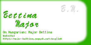 bettina major business card